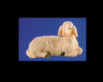 Schaf liegend zur ALRA-14 cm Figurengröße, NATUR Abb.nicht verf