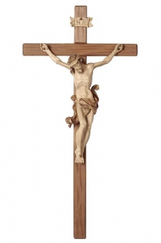 Kruzifix Leonardo 10x21 cm 3-farbig gebeizt