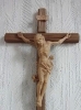 Kruzifix Leonardo 10/23 cm braun gebeizt 